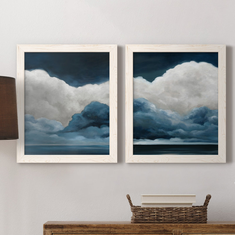 «Nature's Drama I», ensemble de 2 reproductions d'art, H 20 po x l 17 po x P 1 po, Toile blanche encadrée, Pas de tapis