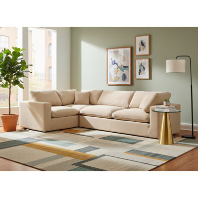 Canapé modulaire réversible en velours Hulene