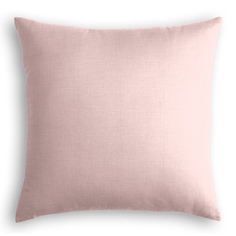 Linen Reversible Pillow Cover, 26" x 26", Blush Pink, Down