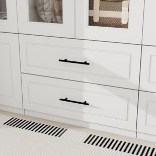 Armoire 6 portes avec tiroirs et porte en acrylique, H 70,87 po