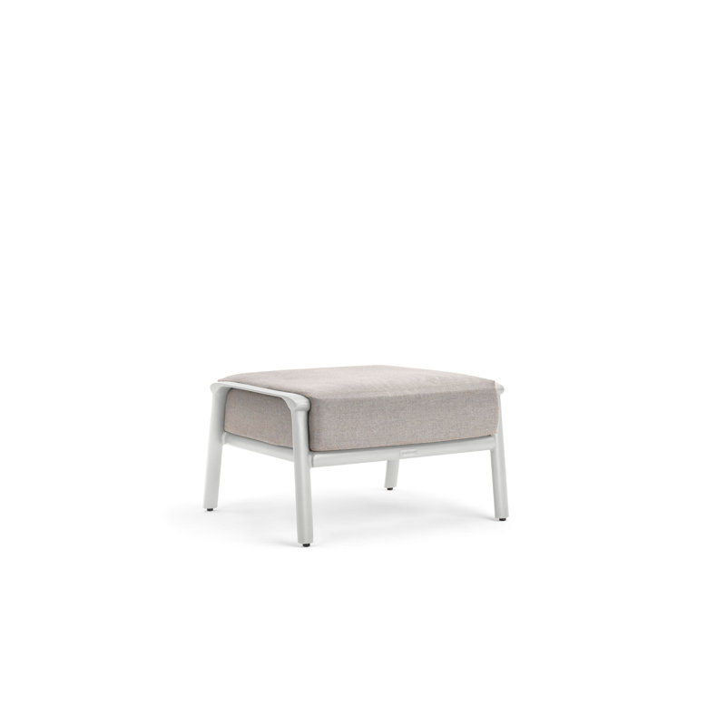 Repose-pieds d'extérieur avec coussin Aspen, Taupe, Gris clair