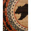 Tapis brun tissé à la machine Ila