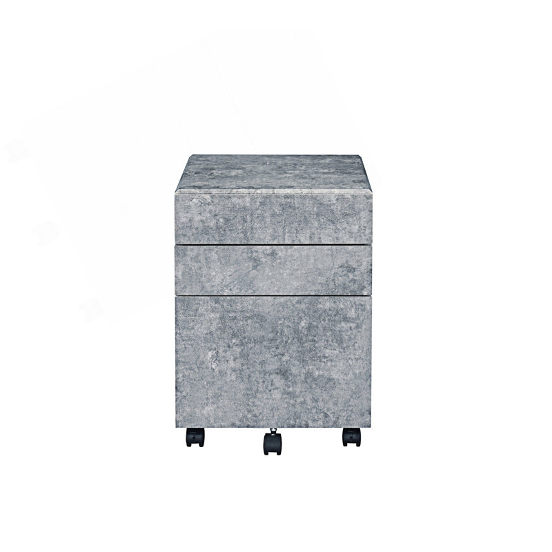 Faux Concrete File Cabinet, Accent Cabinet
