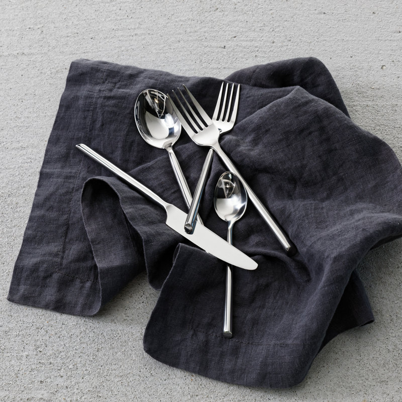 Capri 5 Piece 18/10 Stainless Steel Flatware Set, Service for 1