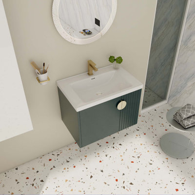 Bathroom Vanity with Sink, For Small Bathroom, Bathroom Vanity with Soft Close Door