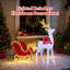Décorations de Noël extérieures : renne lumineux de 1,5 m avec traîneau