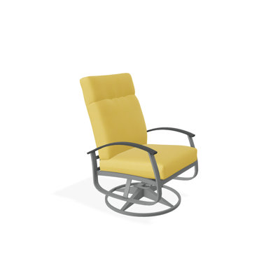 Chaise berçante pivotante réglable avec coussins Askar
