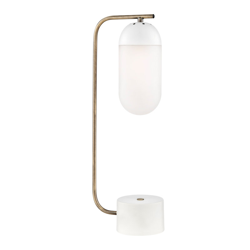 Metal Arched Lamp, White