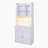 LED Coffee Bar Cabinet with Storage and Glass Holder