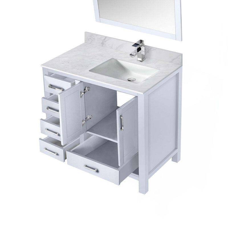Ensemble de meuble-lavabo, robinet et miroirs, portes et tiroirs 34 po
