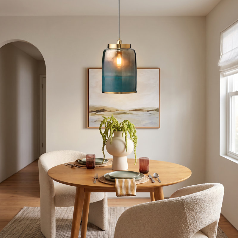 Taza 1 - Light Cylinder Pendant, Aqua