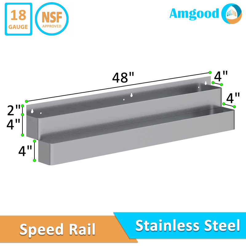  48 in. Double Tier Stainless Steel Speed Rail