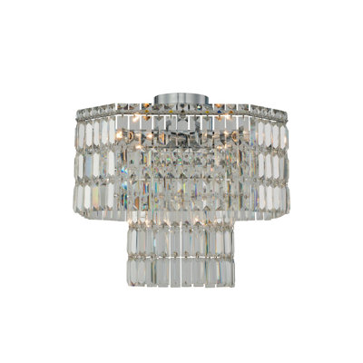 Livelli 1 LT Chrome/Clear Semi-Flush Mount Allegri
