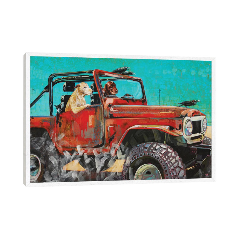 Fj Crusin by Barton DeGraaf - Painting on Canvas, 45.72cm H x 66.04cm W x 3.81cm D, White Framed