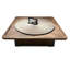 Table basse carrée en bois manufacturé brun