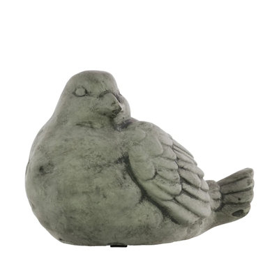 Figurine oiseau assis en ciment Chilmark