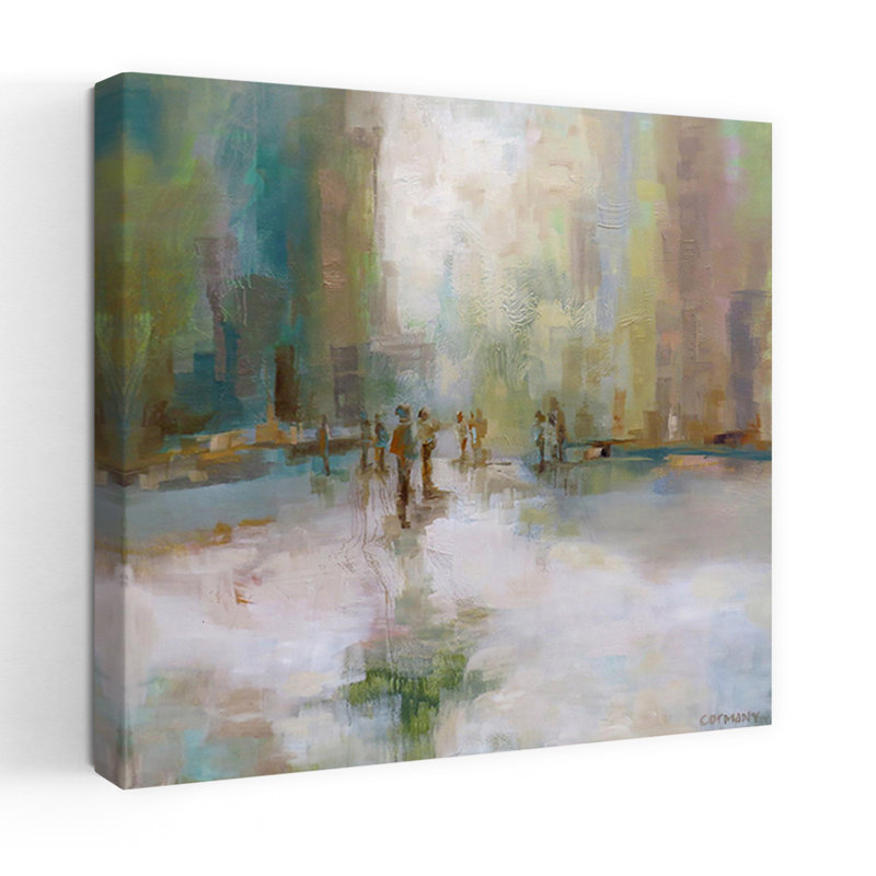 Morning Commute Abstract Contemporary Art, 18" H x 18" W