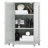 Contemporary Grey Bathroom Cabinet - Triangle Corner Adjustable Shelf For A Stylish Home Function