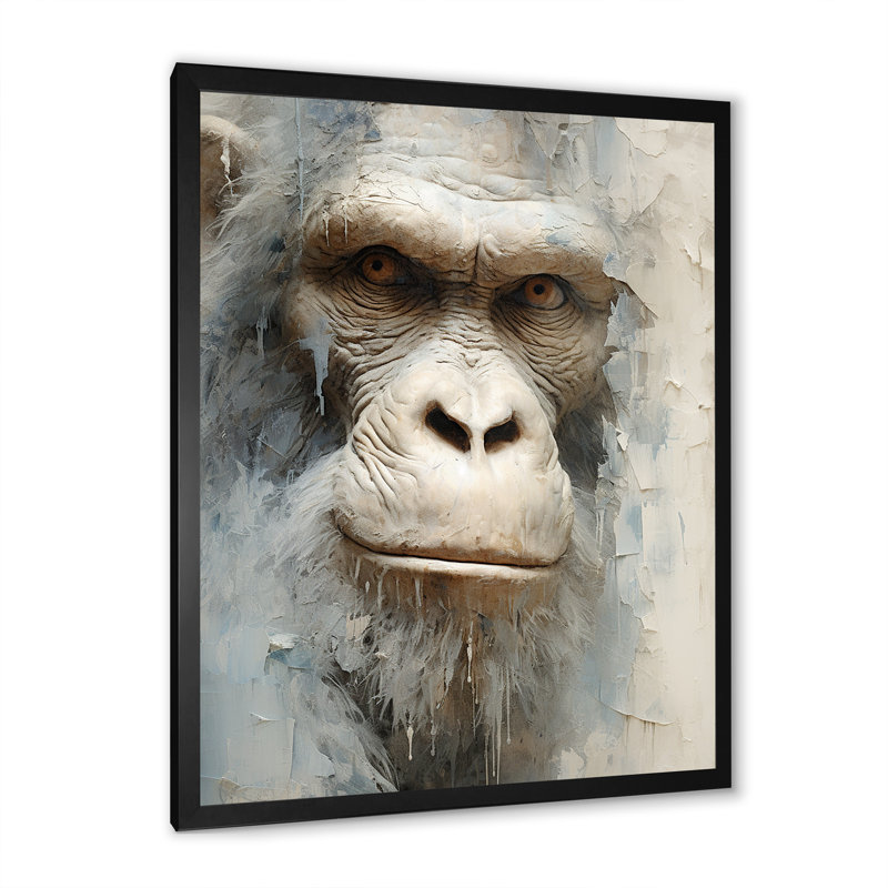 «Bigfoot Portrait I», reproduction d'art murale Bigfoot, H 44 po x l 34 po x P 1,5 po, Cadre photo noir
