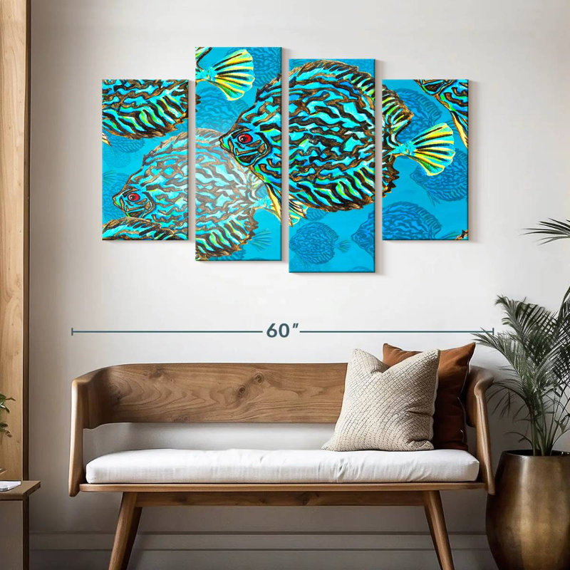 Poissons discus Brampt, H 32 po x l 52 po