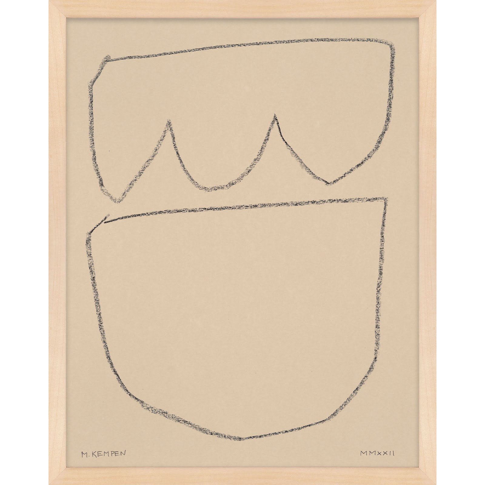 Outlines 8 by Michael Kempen, Maple Framed, 20" W x 25" H