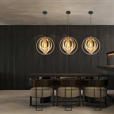 1 - Light Stainless Steel Geometric Pendant