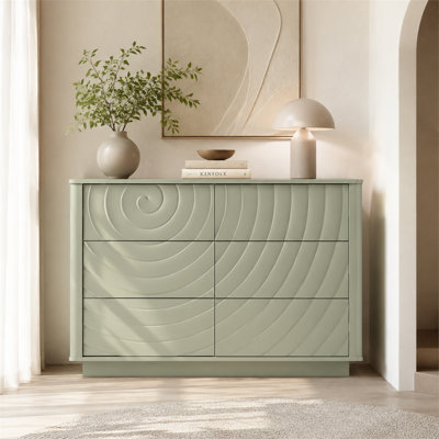 Commode 6 tiroirs Sage Green Modern