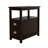 End Table Narrow Nightstand With Two Drawers And Open Shelf-Brown