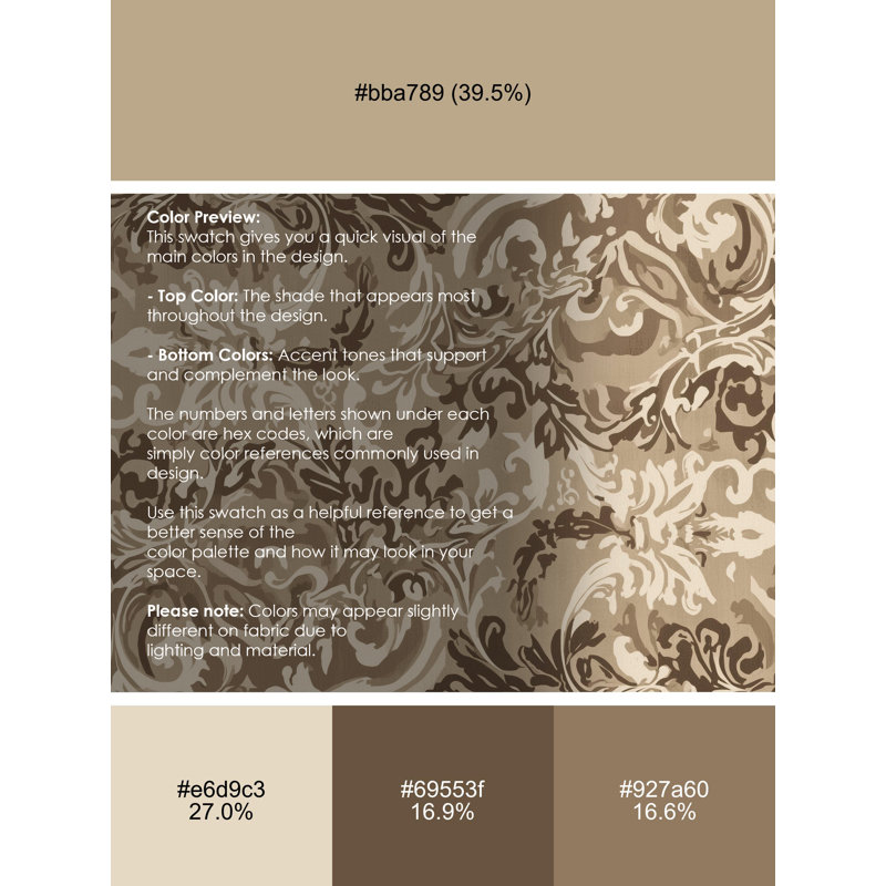 Machine Washable Pantelis Traditional Damask Rug in Brown – Beige Binding, 2 x 3