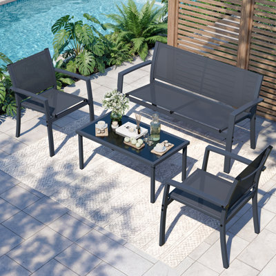 Arantxa 4 - Person Patio Conversation Set
