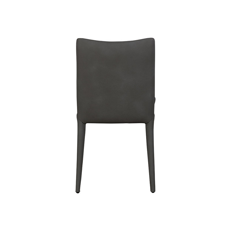 49cm H PU Upholstered Metal Side Chair in Grey
