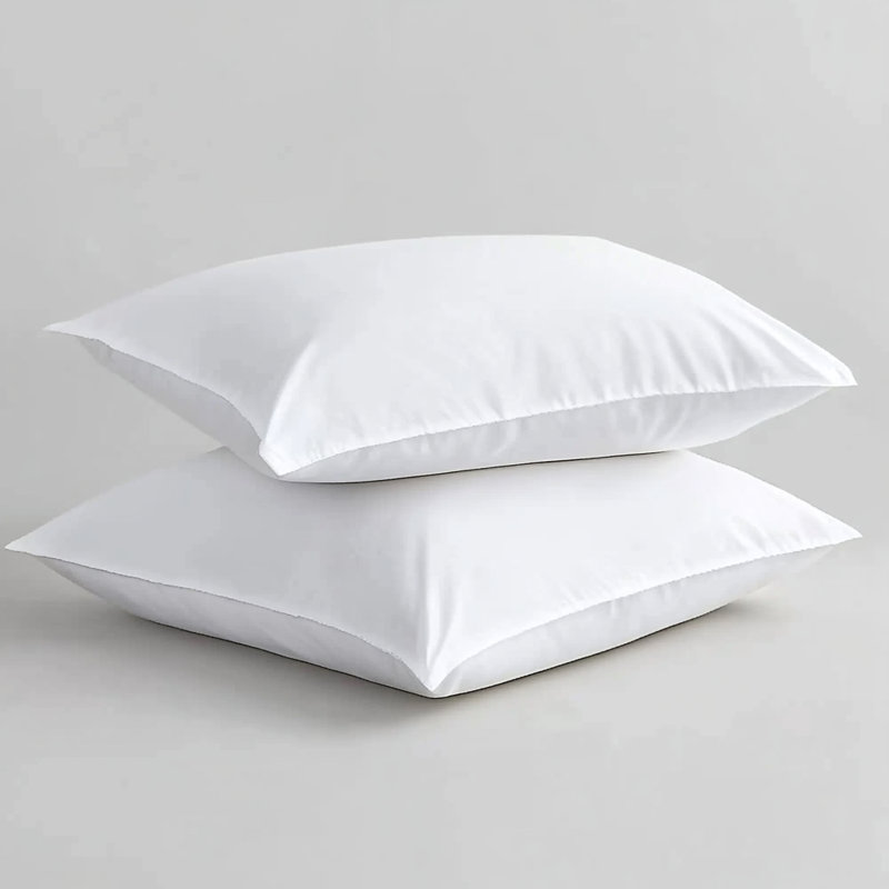 Standard Cotton Percale Pillow Protector Set, King