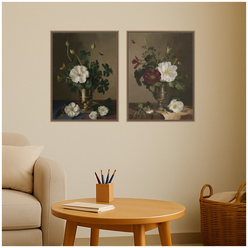 «Simple Arrangement & Arranged Wedding», ensemble de 2 toiles encadrées par Mary Sparrow