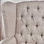 Magnifique chaise d'appoint - Tissu beige capitonné de façon captivante