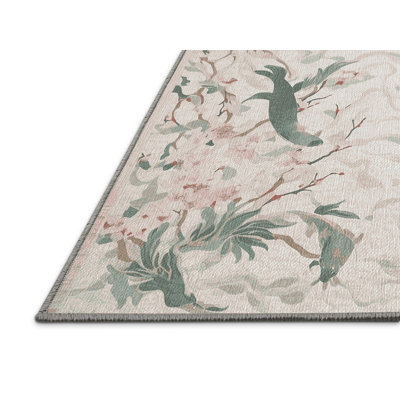 Tapis gris lavable à la machine