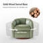 Ensemble de 2 fauteuils pivotants en cuir 29,25 po Guarracino avec base en bois massif-994509831