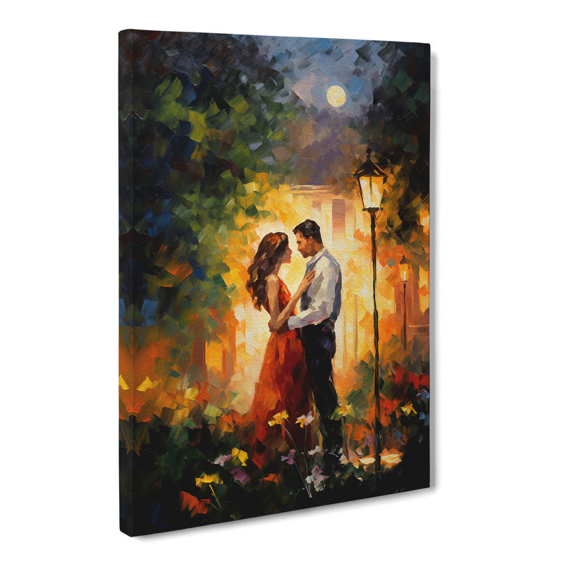 Lovers Impressionism Art - Wrapped Canvas, 60cm H x 40cm W x 3cm D