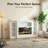 Floating TV Stand Manufactured Wood Modern With 36 Inch Fireplace
