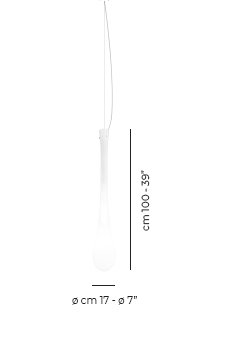 Lacrima Suspension G White Glossy Satin Nickel E26 Ul, No, 118" H x 7" W x 7" D, Does Not Apply