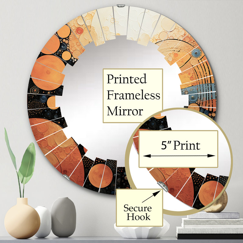 Miroir mural rond Cullens, 24 po x 24 po