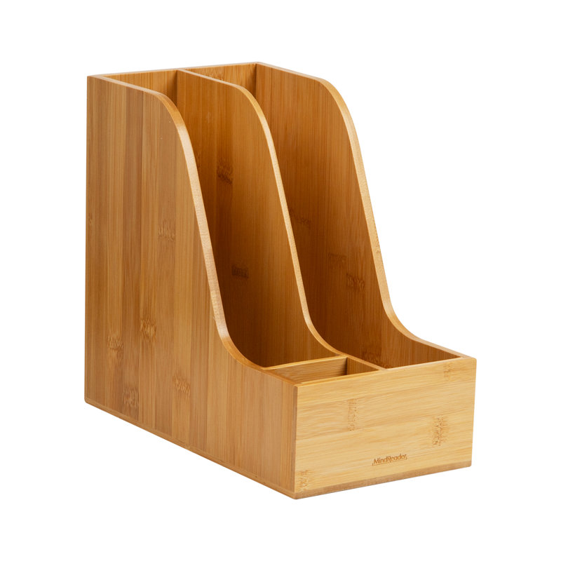 Rangement de fichiers vertical Mind Reader, organisateur de bureau, porte-revues, bureau, bambou, L 6 po x l 11 po x H 10 po, brun