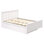 Lit plateforme double en bois massif avec lit gigogne Boling