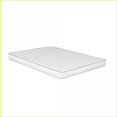 Mattresses, Full Size 6 in. Firm Reversible Foam Bed in a Box, Snow White | Polyester | Full