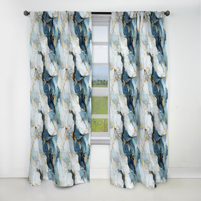 Gold Timeless Marble Classic Delights - Abstract Marble Marble Blackout Curtain - 1 Panels