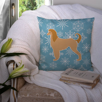 Coussin intérieur/extérieur en flocons d’hiver