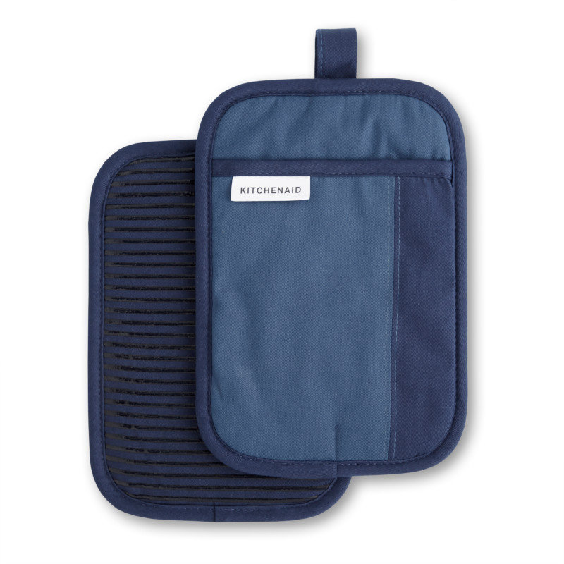 KitchenAid Beacon 2-Piece Potholder, Navy/Ink Blue