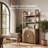 3 Tier Book Shelf 72" Tall Arched Bookcase With Storage-2136376366