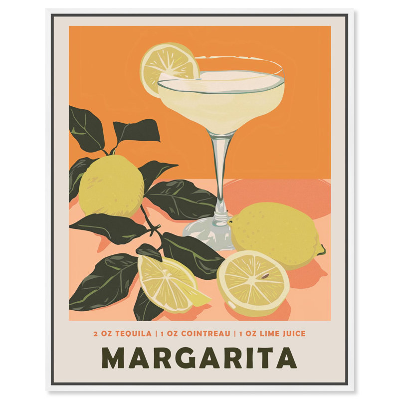 Margarita, H 31 po x l 25 po x P 1,8 po, Cadre blanc