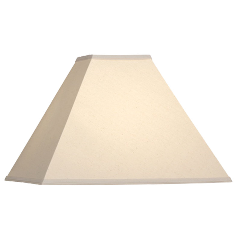 Abat-jour carré en lin 10,5 po x l 16 po (araignée), Beige clair