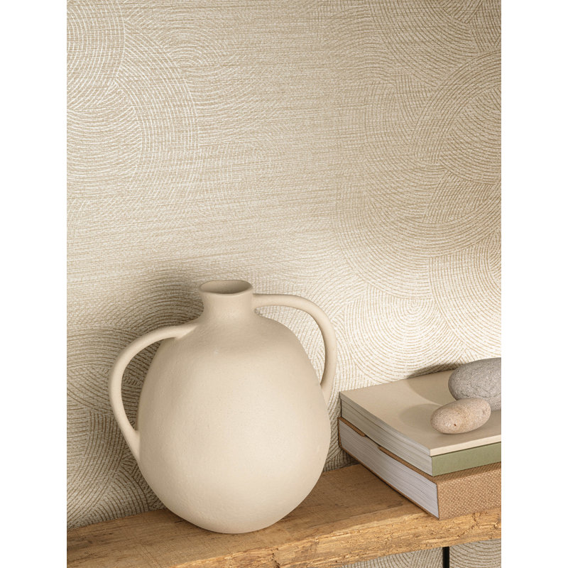 Papier peint géométrique Harrison, Beige